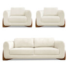 Kit 2 Poltronas E Sofá Living 3 Lugares 2 00m Lottus Linho Pé