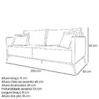 Kit 2 Poltronas E Sofá Living 3 Lugares 2 00m Sirius Linho Ci