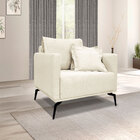 Kit 2 Poltronas E Sofá Living 3 Lugares 2 00m Sirius Linho Na