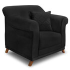 Kit 2 Poltronas E Sofá Living 3 Lugares 2 00m Vênus Suede Pés