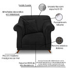 Kit 2 Poltronas E Sofá Living 3 Lugares 2 00m Vênus Suede Pés