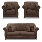 Kit 2 Poltronas E Sofá Living 3 Lugares 2 00m Vênus Veludo Ma