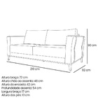 Kit 2 Poltronas E Sofá Living 3 Lugares 2 10m Vega Linho Graf