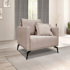 Kit 2 Poltronas E Sofá Living 3 Lugares 2 20m Sirius Linho Pé