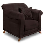 Kit 2 Poltronas E Sofá Living 3 Lugares 2 20m Vênus Suede Pés