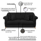 Kit 2 Poltronas E Sofá Living 3 Lugares 2 20m Vênus Suede Pre