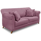 Kit 2 Poltronas E Sofá Living 3 Lugares 2 20m Vênus Veludo Pé