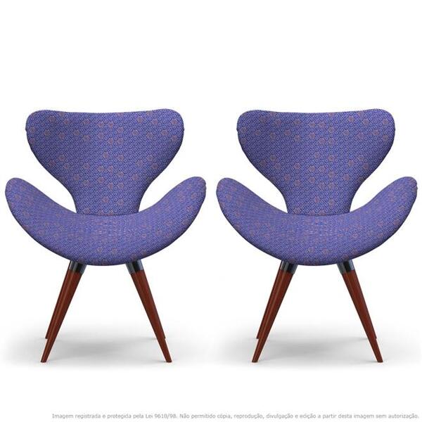 Kit 2 Poltronas Egg Colmeia Rosa E Lilás Cadeira Decorativa C