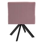 Kit 2 Poltronas Eiffel Preto Angel Veludo Rosa