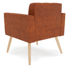 Kit 2 Poltronas Elisa Corano Nozes Pés Palito Natural D03 - D