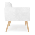 Kit 2 Poltronas Elisa Corano Pés Palito Natural D03 - D'rossi