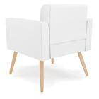 Kit 2 Poltronas Elisa Corino Pés Palito Natural D03 - D'rossi