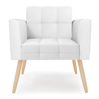 Kit 2 Poltronas Elisa Corino Pés Palito Natural D03 - D'rossi