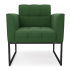 Kit 2 Poltronas Elisa Suede Base Metálica Industrial Preto D0