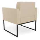 Kit 2 Poltronas Elisa Suede Base Metálica Industrial Preto D0