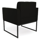 Kit 2 Poltronas Elisa Suede Base Metálica Industrial Preto D0