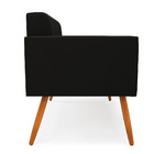 Kit 2 Poltronas Elisa Suede Pés Palito Castanho D03 - D'rossi