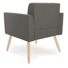 Kit 2 Poltronas Elisa Suede Pés Palito Natural D03 - D'rossi