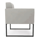 Kit 2 Poltronas Elisa Veludo Base Metálica Industrial Preto D