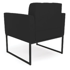 Kit 2 Poltronas Elisa Veludo Base Metálica Industrial Preto D