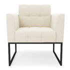 Kit 2 Poltronas Elisa Veludo Base Metálica Industrial Preto D