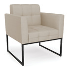 Kit 2 Poltronas Elisa Veludo Luxo Base Metálica Industrial Pr