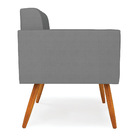 Kit 2 Poltronas Elisa Veludo Luxo Grafite A131 Pés Palito Cas