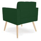 Kit 2 Poltronas Elisa Veludo Luxo Verde A136 Pés Palito Natur