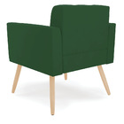 Kit 2 Poltronas Elisa Veludo Pés Palito Natural D03 - D'rossi