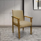 Kit 2 Poltronas Eloisa Suede Marrom Rato Base De Madeira Cast