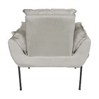 Kit 2 Poltronas Escritório Base Preta Suede Bege - Vallisa De