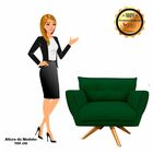 Kit 2 Poltronas Giratória Anitta Suede Base De Madeira Ma30 D