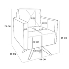 Kit 2 Poltronas Giratória Luisa Veludo Base De Madeira Ma30 -