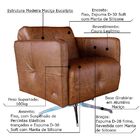 Kit 2 Poltronas Giratória Para Sala De Estar Astana Couro Car