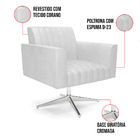 Kit 2 Poltronas Giratória Viena Gomada Corano Base Cromada D0
