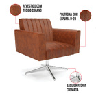 Kit 2 Poltronas Giratória Viena Gomada Corano Base Cromada D0