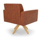 Kit 2 Poltronas Giratória Viena Gomada Corano Base De Madeira