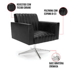 Kit 2 Poltronas Giratória Viena Gomada Corano Preto Base Crom