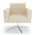 Kit 2 Poltronas Giratória Viena Gomada Corino Base Cromada D0