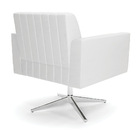 Kit 2 Poltronas Giratória Viena Gomada Corino Branco Base Cro