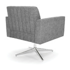 Kit 2 Poltronas Giratória Viena Gomada Linho Grafite A26 Base