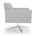 Kit 2 Poltronas Giratória Viena Gomada Suede Com Base Cromada