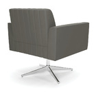 Kit 2 Poltronas Giratória Viena Gomada Suede Com Base Cromada