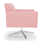 Kit 2 Poltronas Giratória Viena Gomada Suede Com Base Cromada