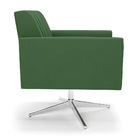 Kit 2 Poltronas Giratória Viena Gomada Suede Com Base Cromada