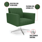 Kit 2 Poltronas Giratória Viena Gomada Suede Com Base Cromada