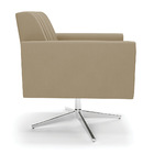 Kit 2 Poltronas Giratória Viena Gomada Suede Marrom Rato Base