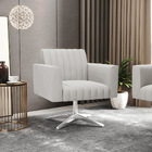 Kit 2 Poltronas Giratória Viena Gomada Veludo Base Cromada D0