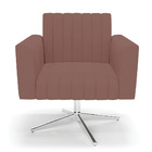 Kit 2 Poltronas Giratória Viena Gomada Veludo Base Cromada D0