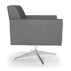 Kit 2 Poltronas Giratória Viena Gomada Veludo Luxo Grafite A1